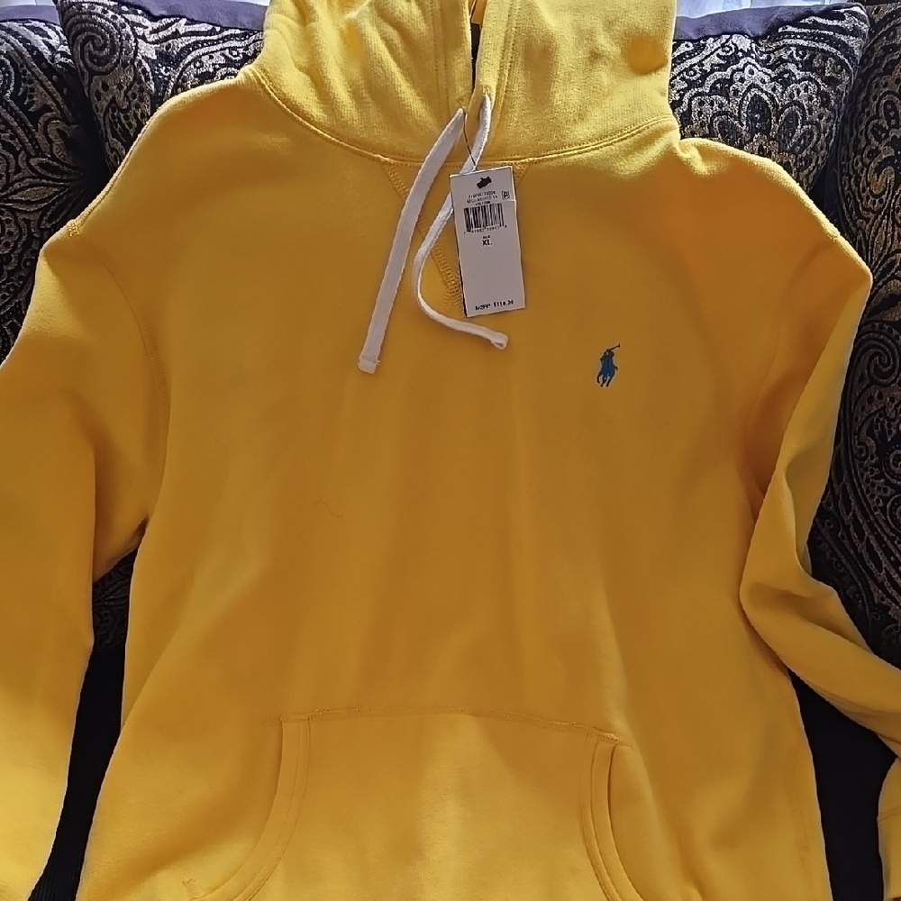 Polo by Ralph Lauren Yellow Hoodie Sweater